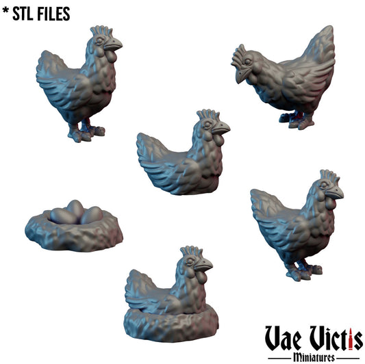 Chickens by Vae Victis Miniatures