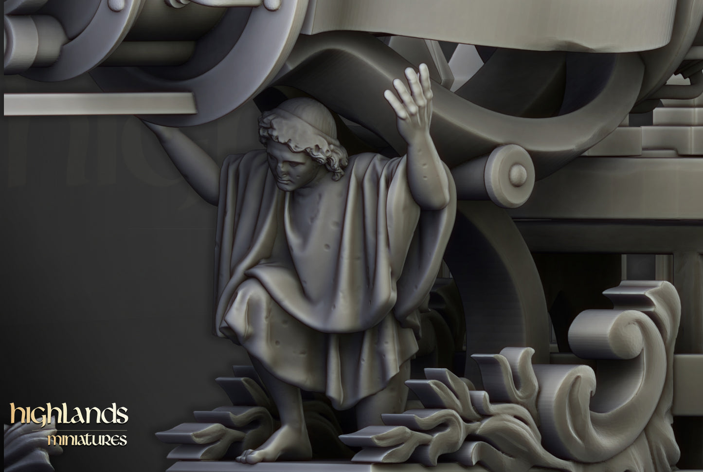 Arcane Cannon on Chariot by Highlands Miniatures