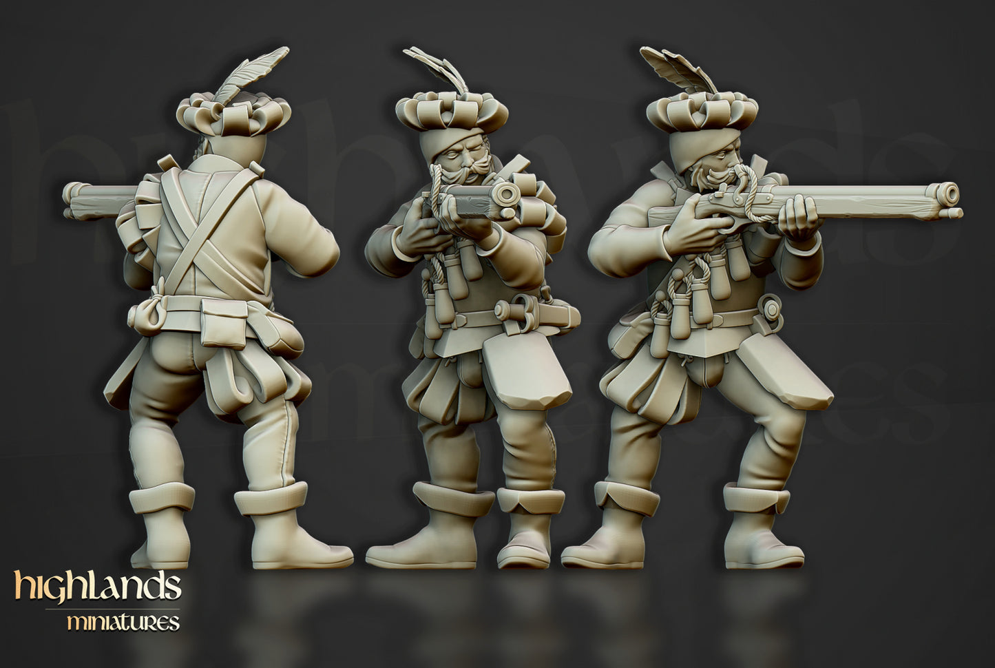 Arquebusiers Unit by Highlands Miniatures