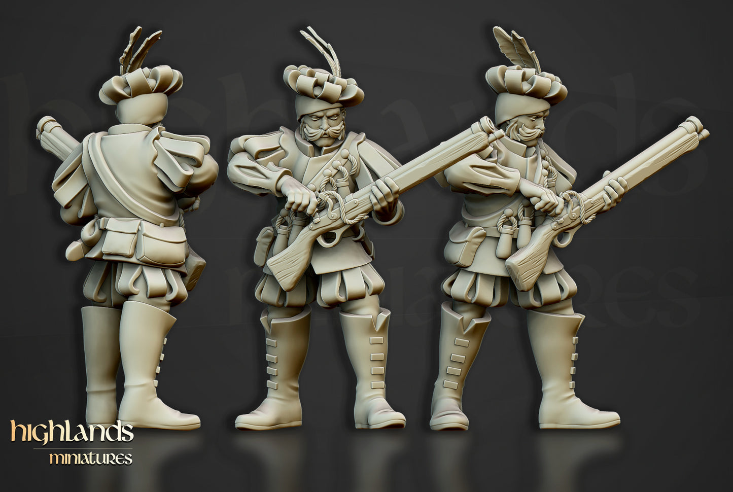 Arquebusiers Unit by Highlands Miniatures