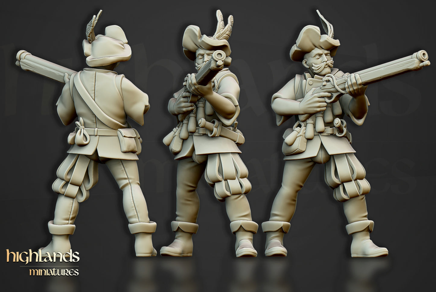 Arquebusiers Unit by Highlands Miniatures