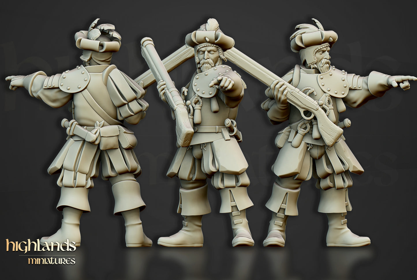 Arquebusiers Unit by Highlands Miniatures