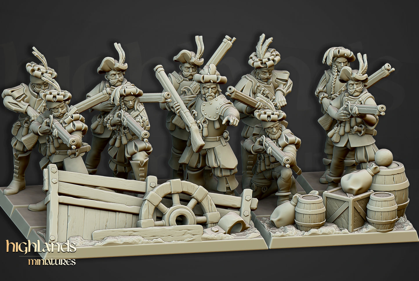 Arquebusiers Unit by Highlands Miniatures