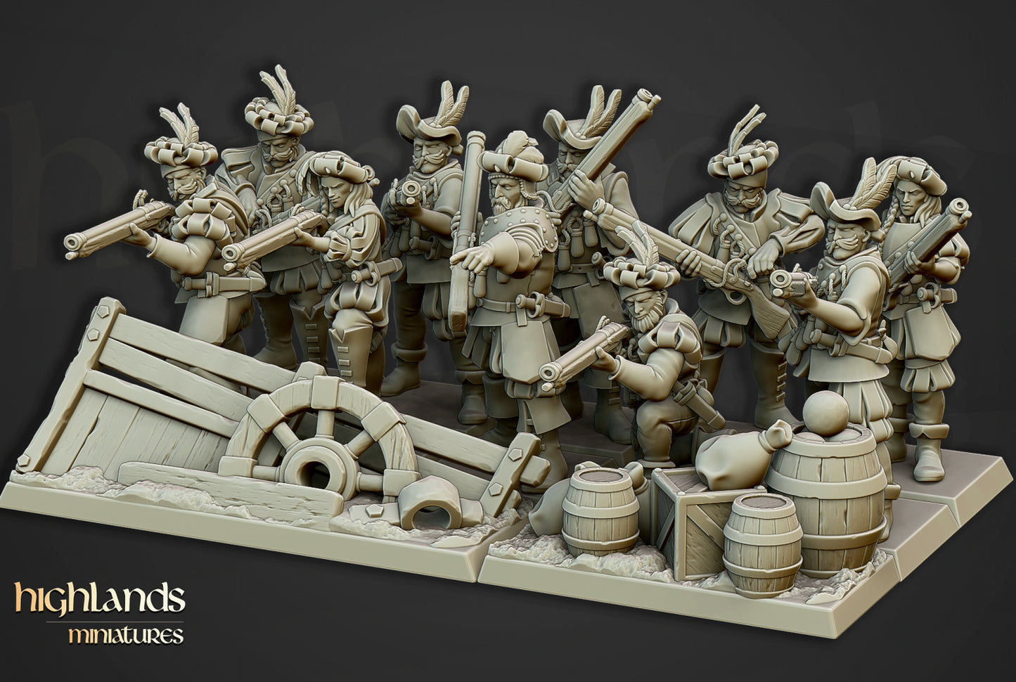 Arquebusiers Unit by Highlands Miniatures