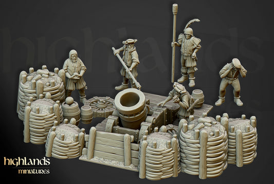 Sunland Artillery Mortar Battery by Highlands Miniatures.