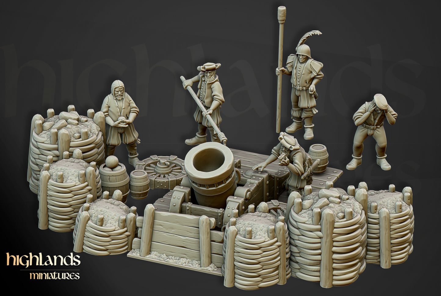 Sunland Artillery Mixed Battery by Highlands Miniatures.