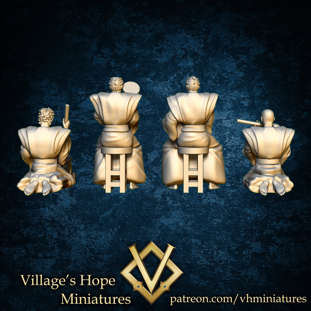 Traditional Japanese Musician Band by Village's Hope Miniatures