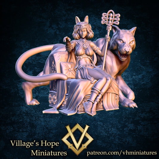 Bastet Goddess of Fertility by Village's Hope Miniatures