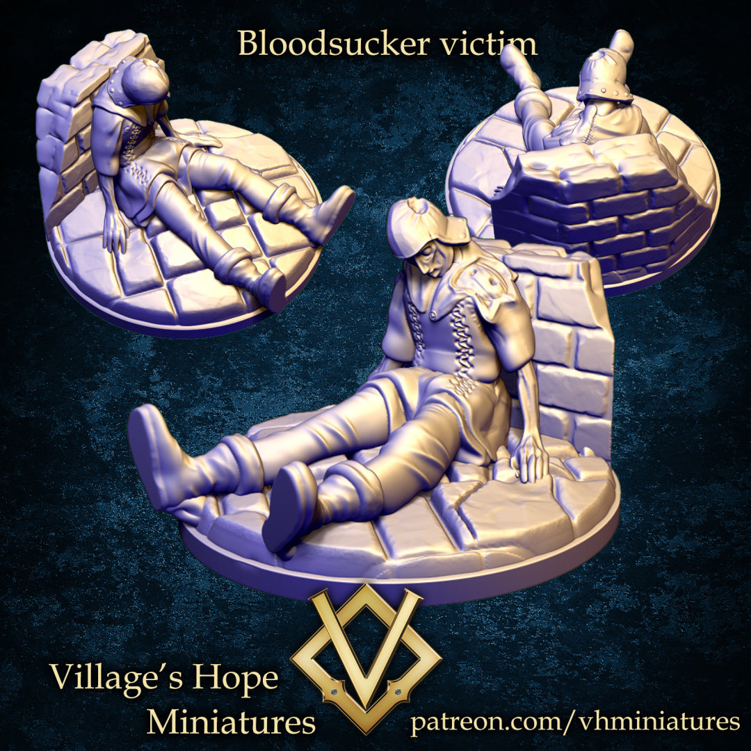 Town Guard & Bloodsucked Victim by Village's Hope Miniatures