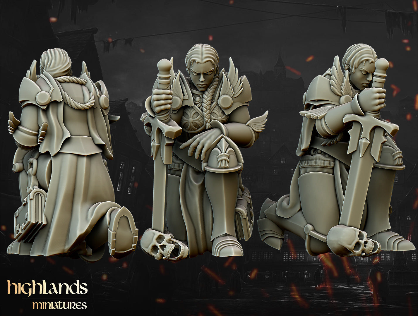Warriors of the Lady Command Group by Highlands Miniatures