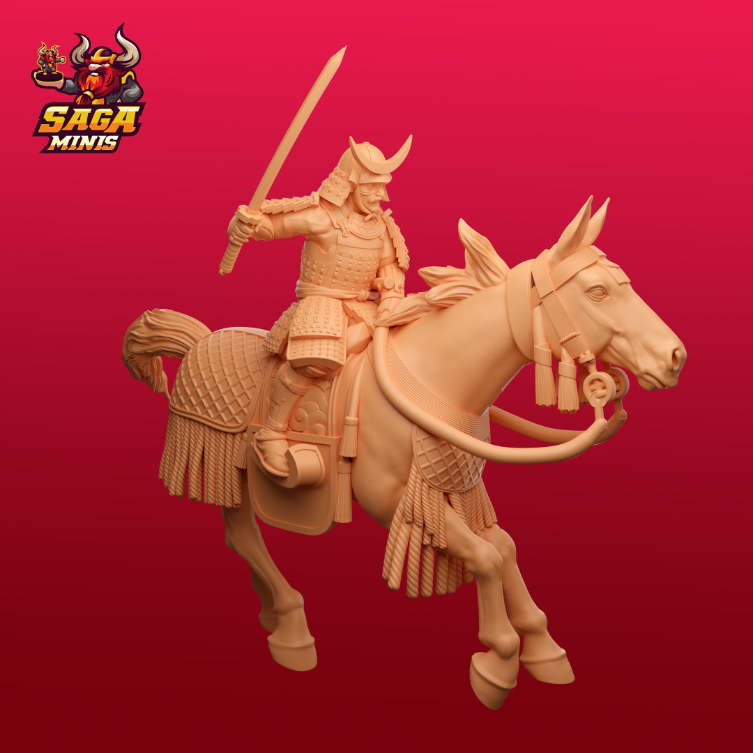 Samurai Cavalry with Swords by Saga Miniatures