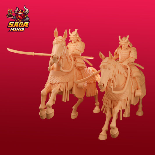 Samurai Cavalry with Naginata by Saga Miniatures