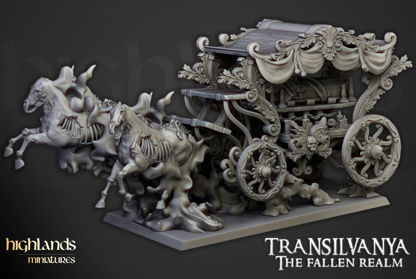 Undead Boyar Coach by Highlands Miniatures