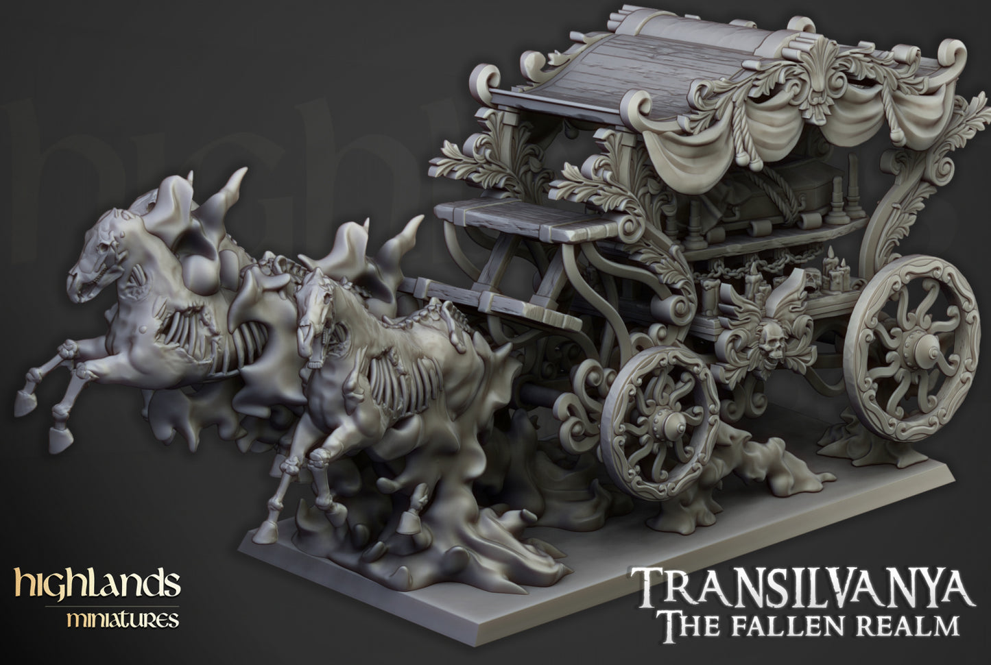 Undead Boyar Coach by Highlands Miniatures