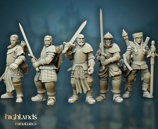 Questing Knights on Foot Unit by Highlands Miniatures