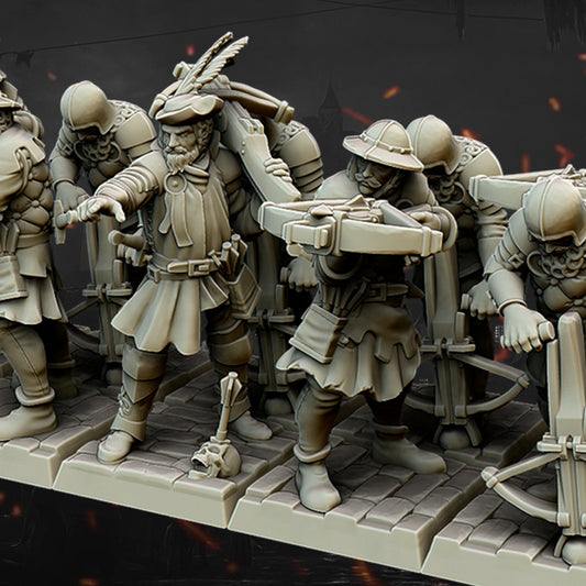 Medieval Crossbowmen Unit by Highlands Miniatures