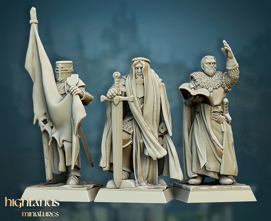 Crusaders Command Group by Highlands Miniatures
