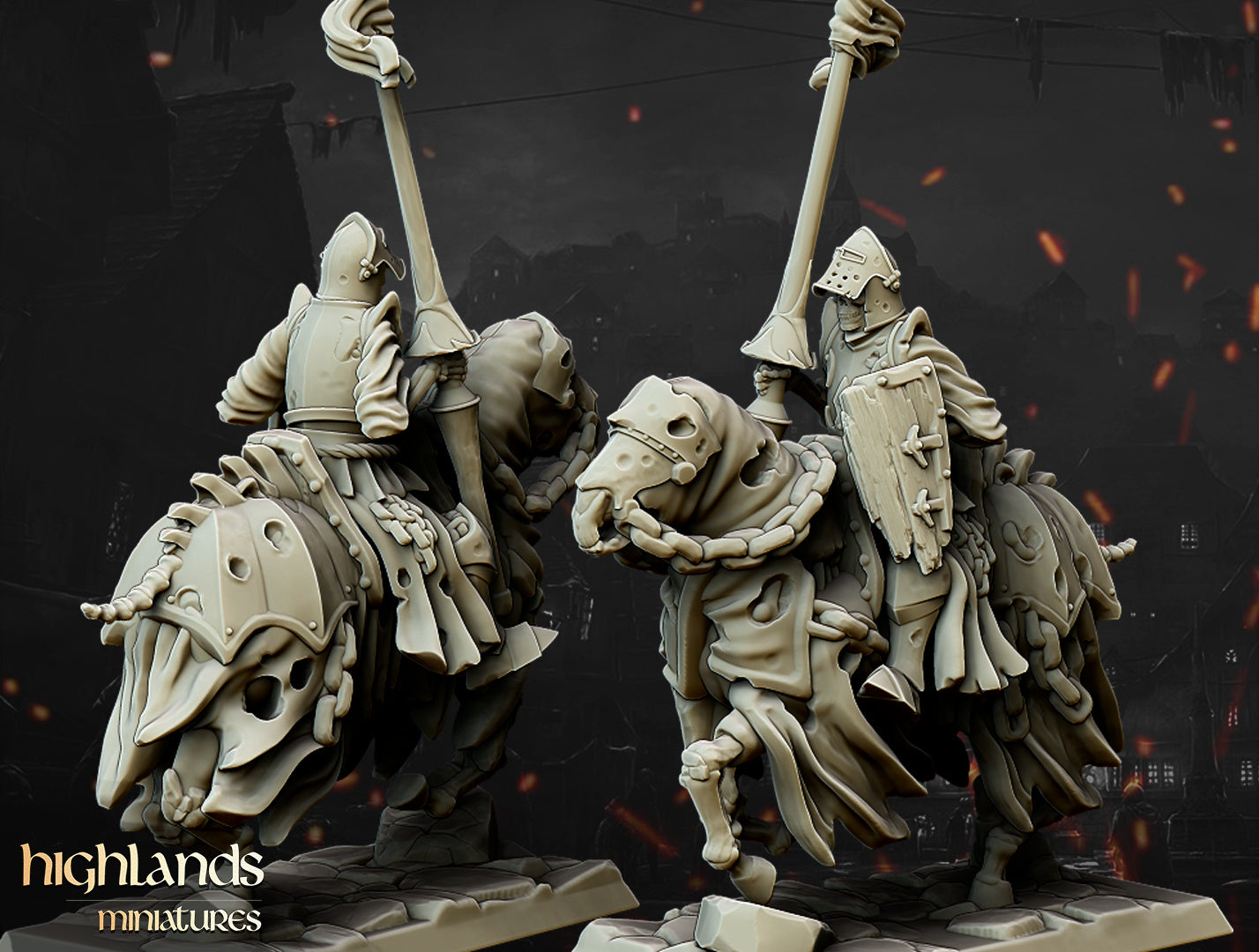Dark Knight Cavalry Unit by Highlands Miniatures