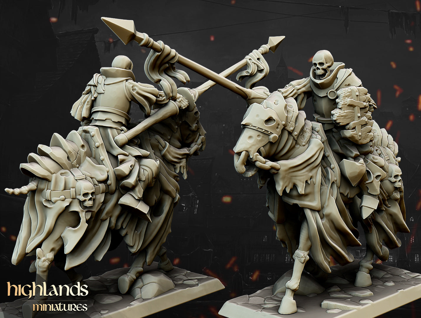 Dark Knight Cavalry Unit by Highlands Miniatures