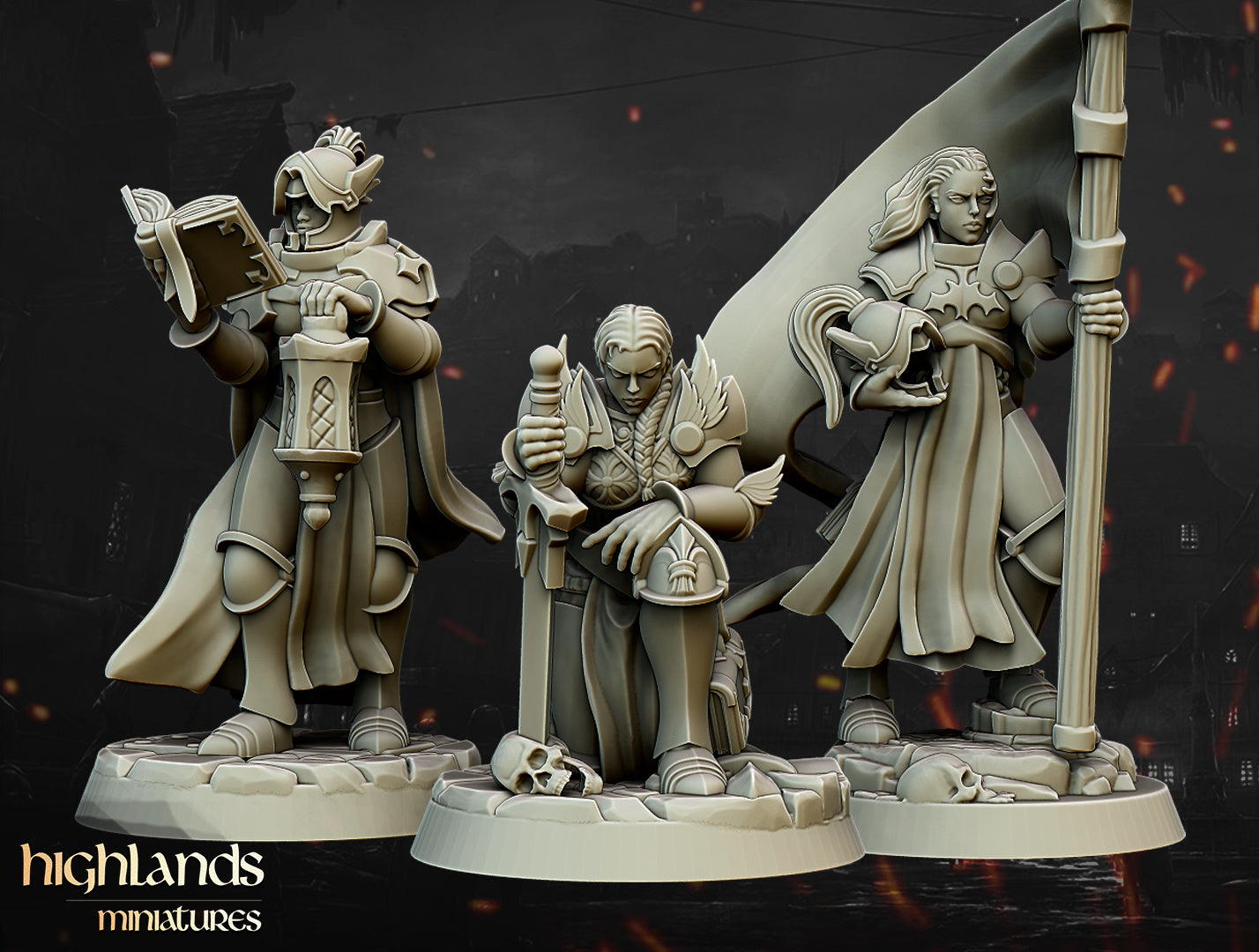 Warriors of the Lady Command Group by Highlands Miniatures