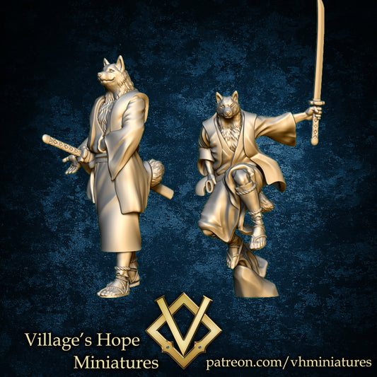 Shiba Inu Samurai by Village's Hope Miniatures