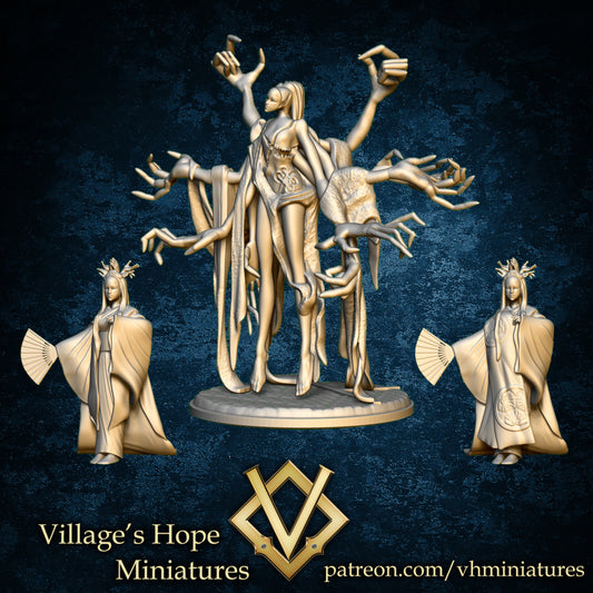 Ten Hands Noh Actress Ghosts by Village's Hope Miniatures