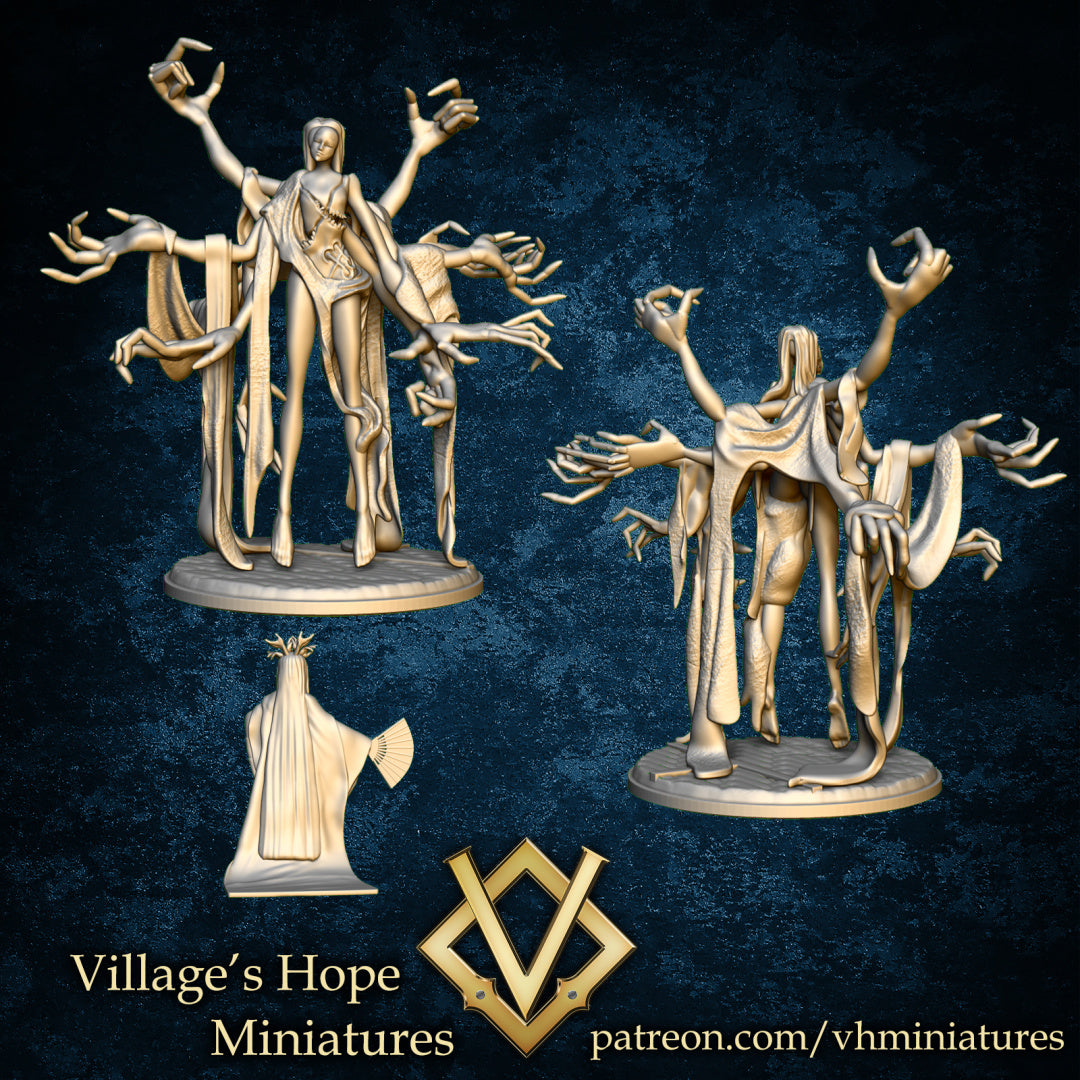 Ten Hands Noh Actress Ghosts by Village's Hope Miniatures