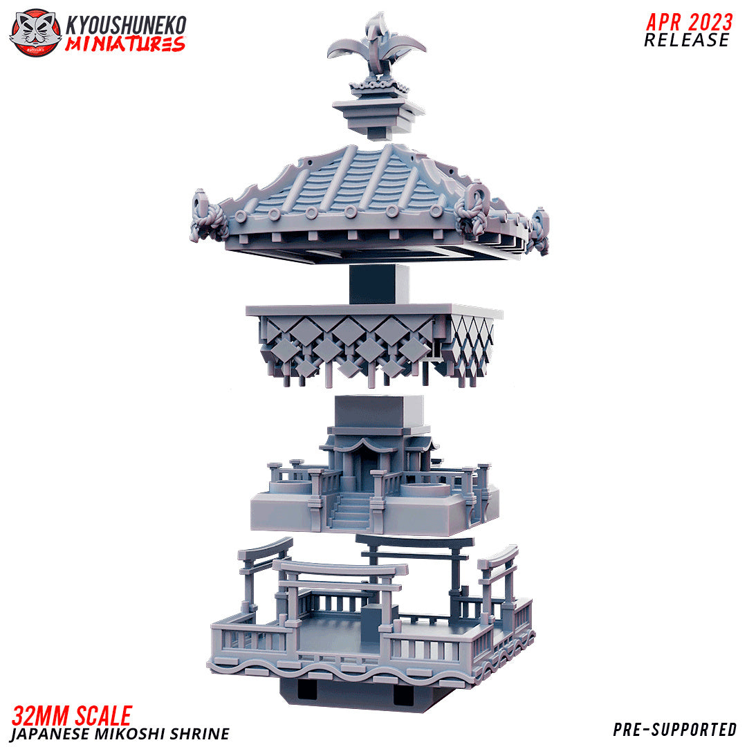 Monk Mikoshi Shrine Bearers with Shrine