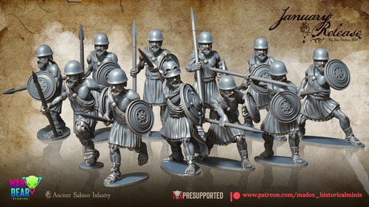 Sabine Infantry with Tito Tacio Infantry by Madox Historical Miniatures