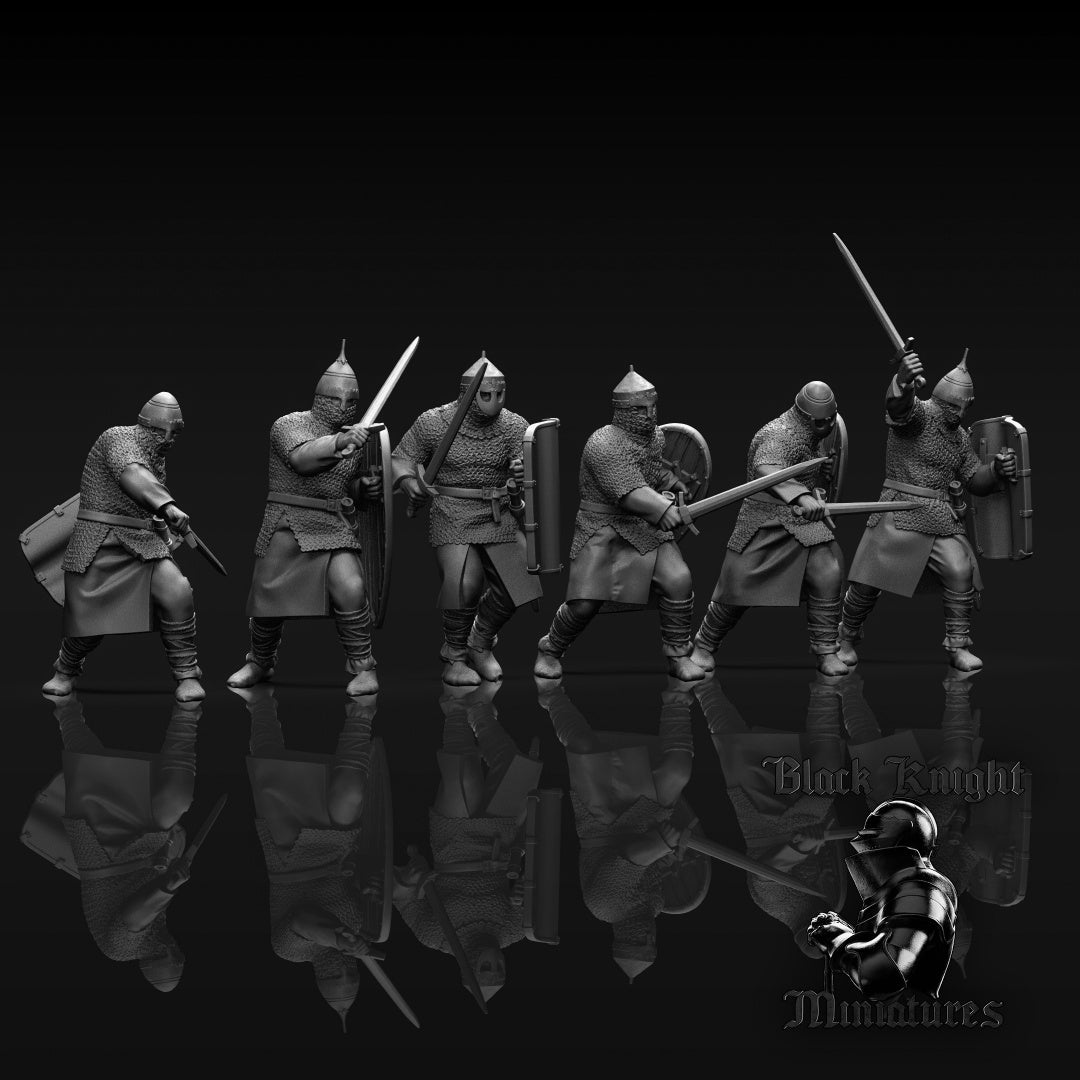 13th century Lithuanian Warriors by Black Knight Miniatures