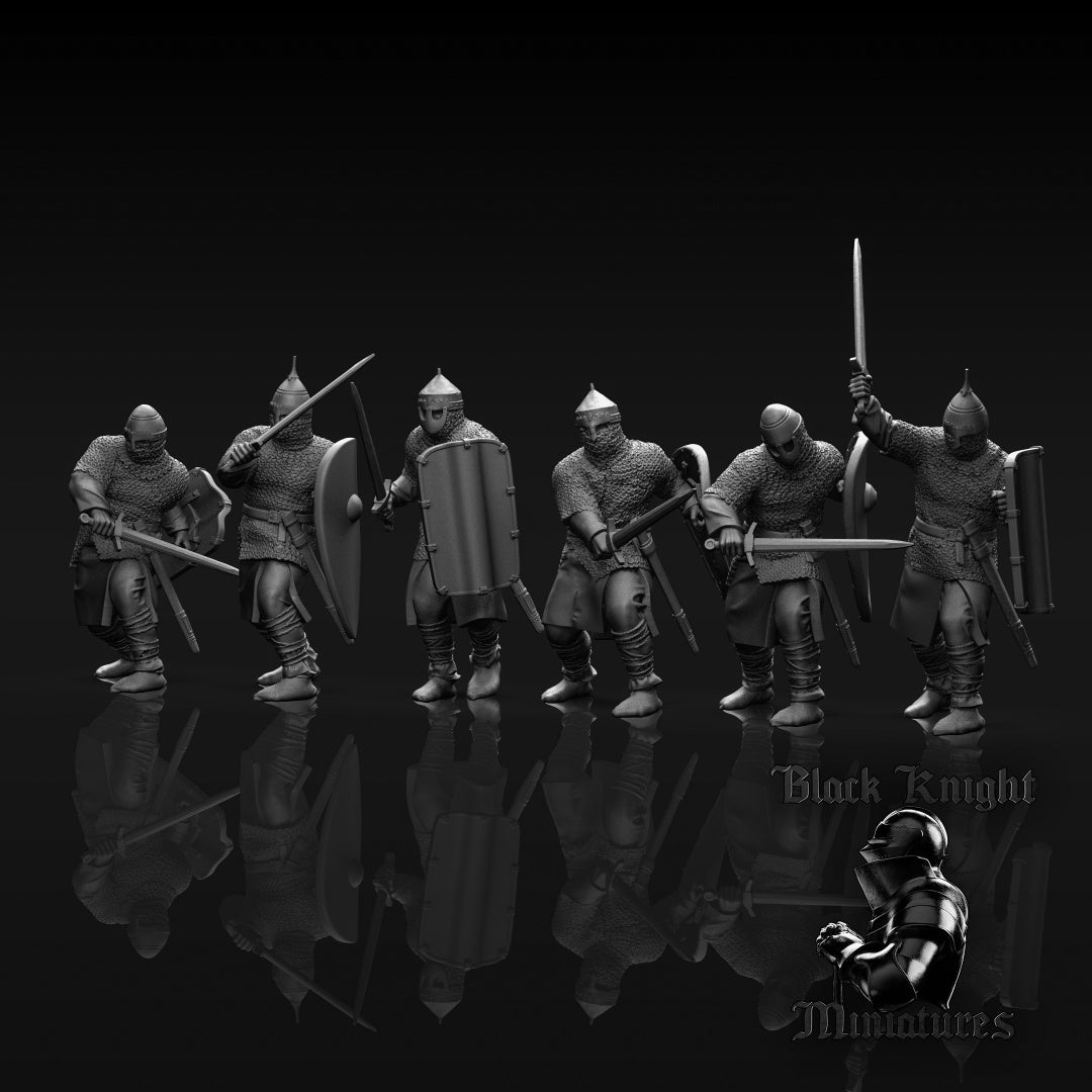 13th century Lithuanian Warriors by Black Knight Miniatures