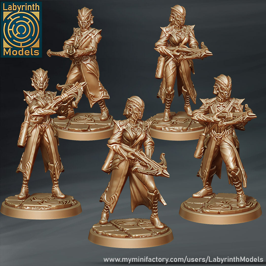 Dark Elf Guard with Crossbows by Labyrinth Models