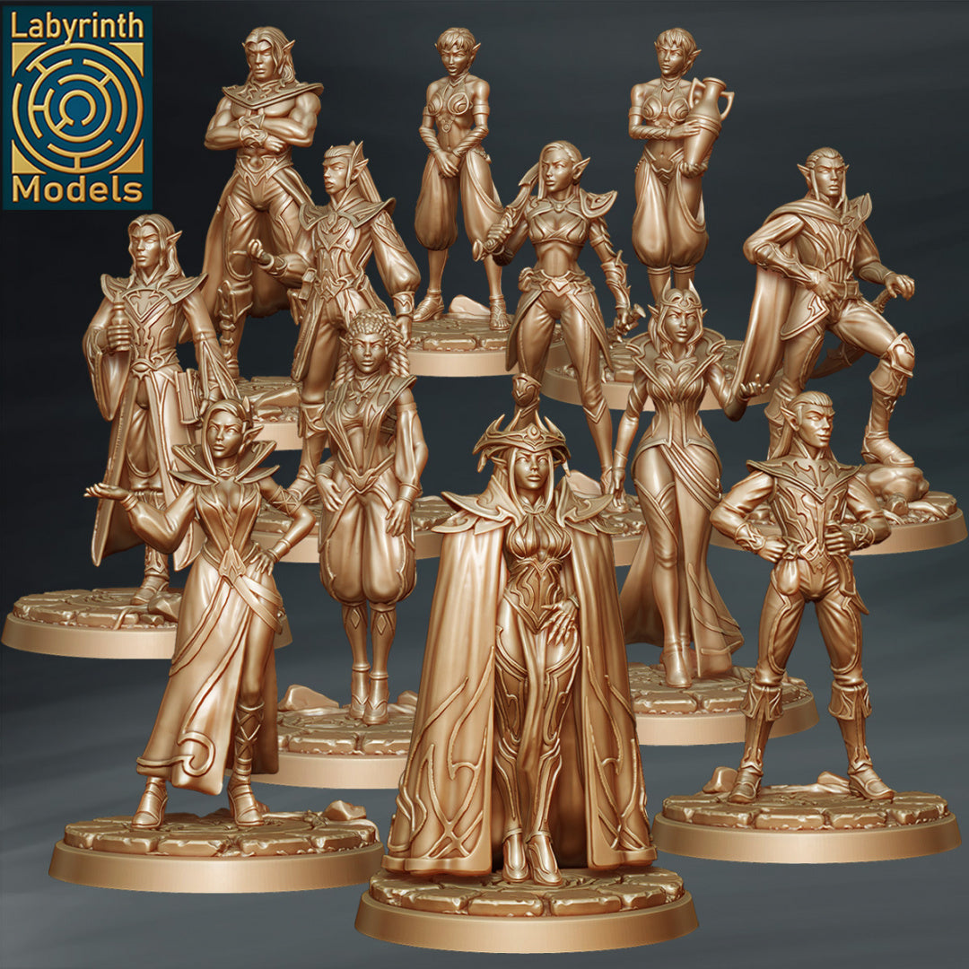 Dark Elf Citizens Set by Labyrinth Models