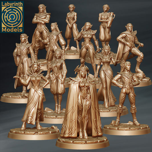Dark Elf Citizens Set by Labyrinth Models