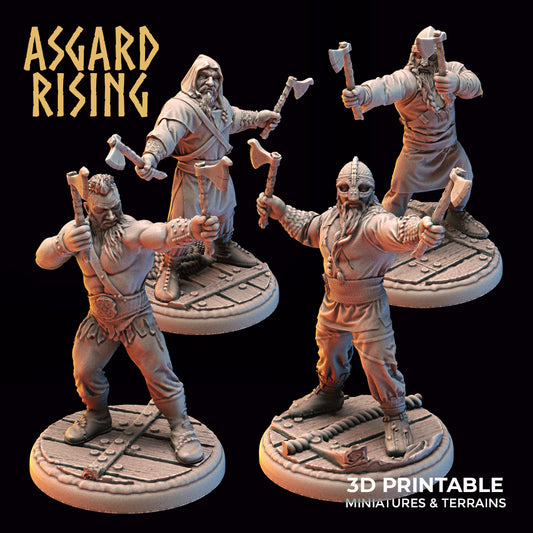 Asgard Rising Vikings with Throwing Axes