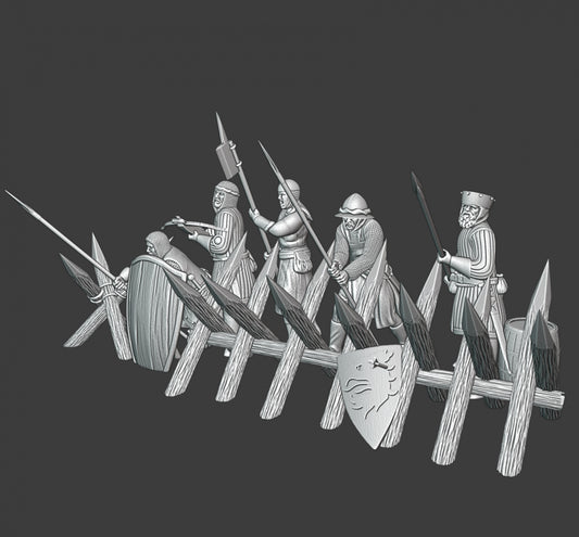 Medieval Footmen Set 2 with Barricade
