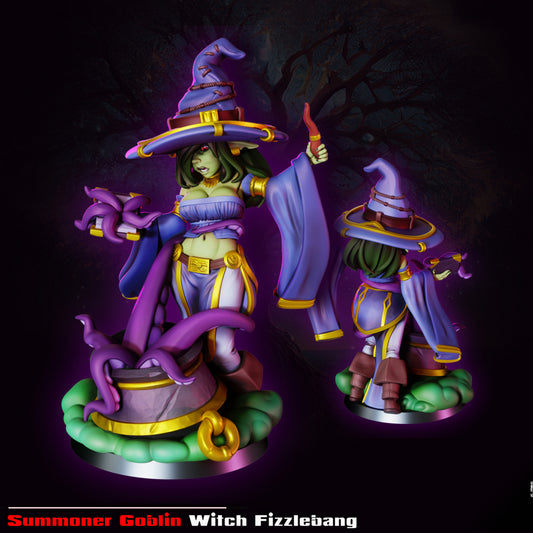 Summoner Goblin Witch Fizzlebang by Gaz Minis