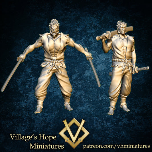 Dual Katana Samurai by Village's Hope Miniatures