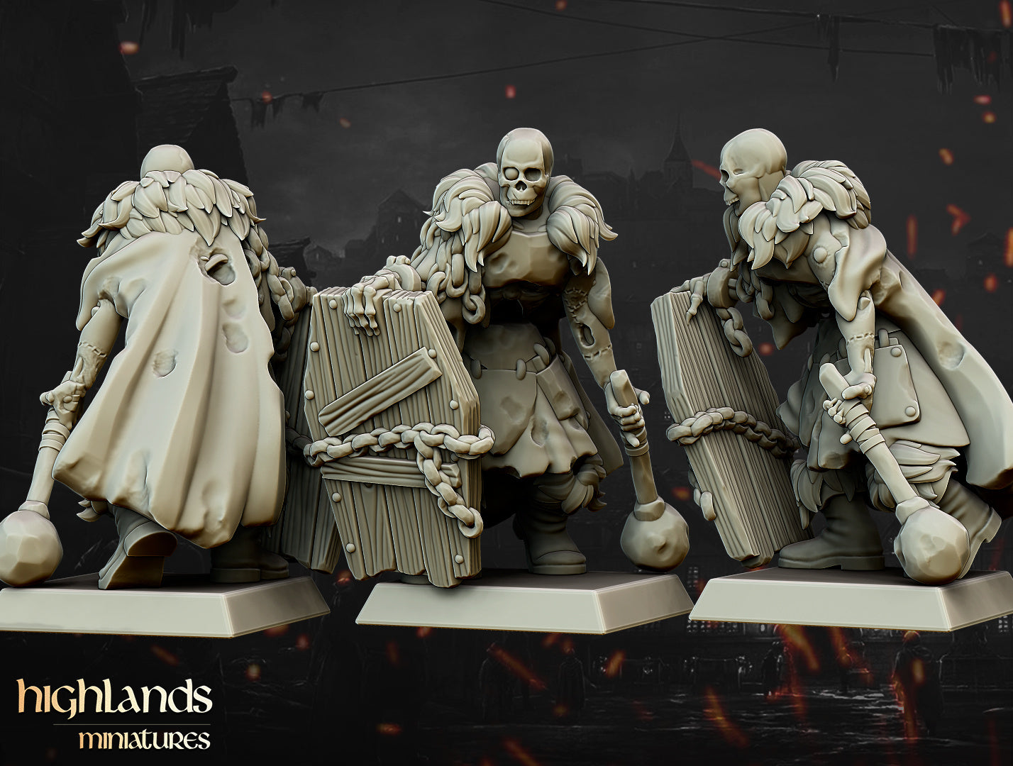 Undead Black Watch Command by Highlands Miniatures