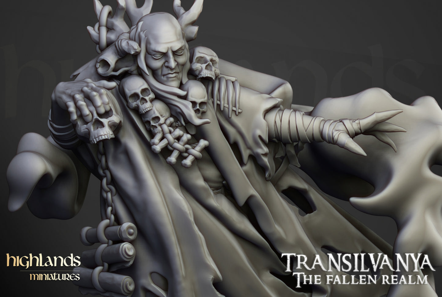 The Necromancer on Foot by Highlands Miniatures