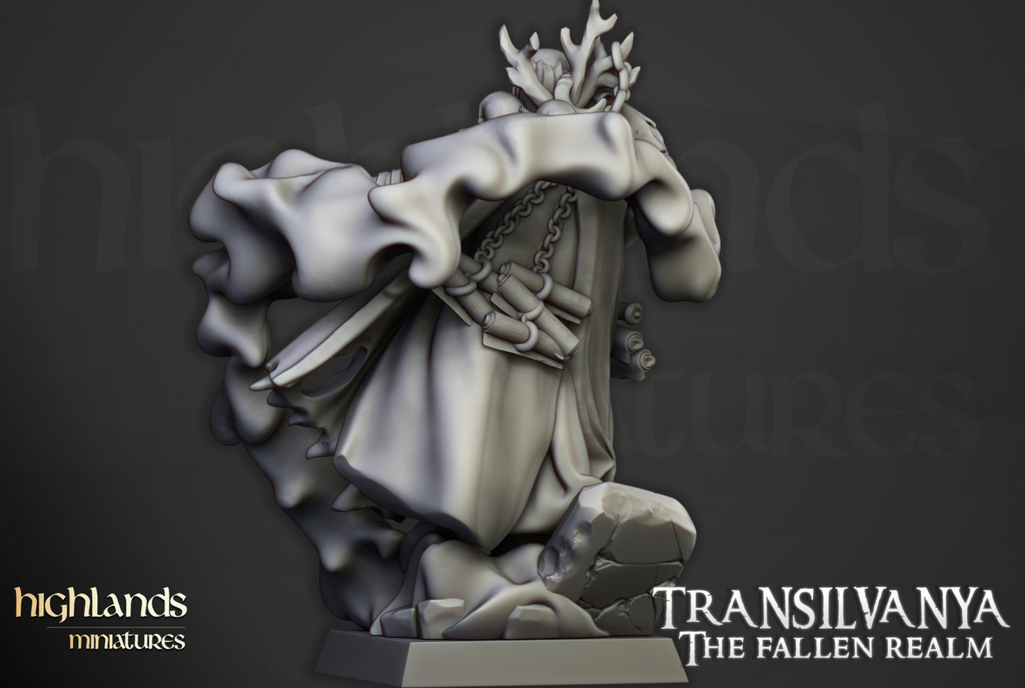 The Necromancer on Foot by Highlands Miniatures
