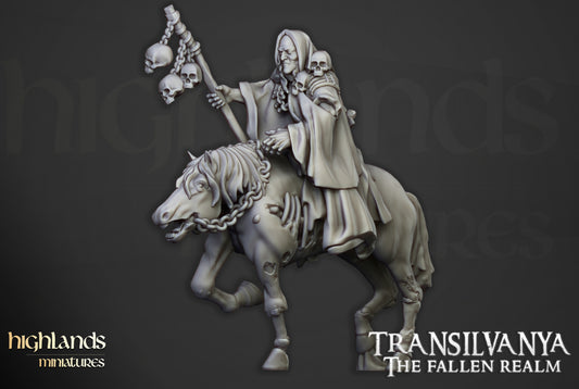 The Necromancer Mounted by Highlands Miniatures.