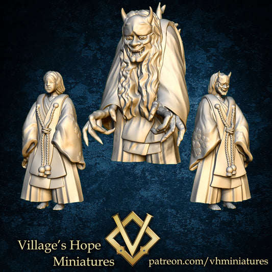 Japanese Mask People by Village's Hope Miniatures