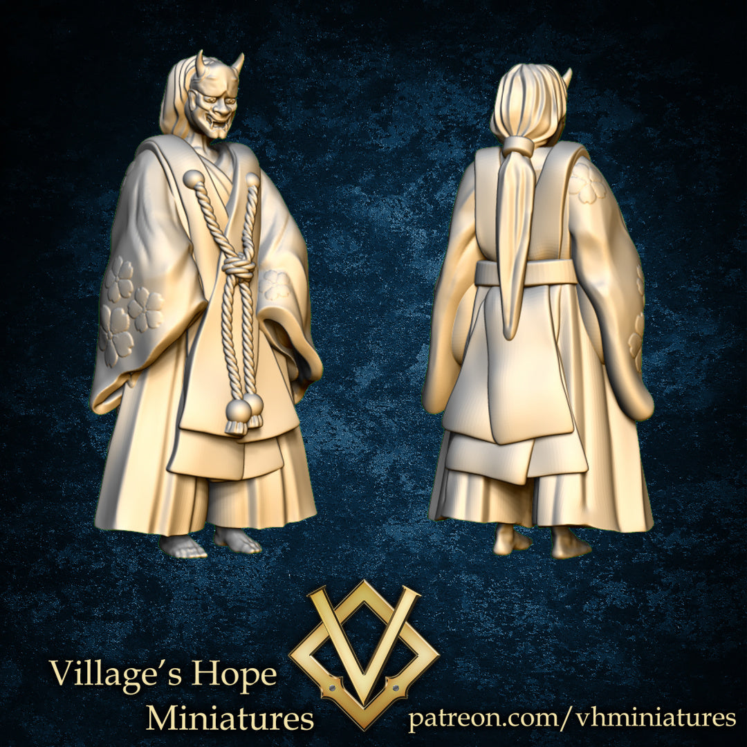 Japanese Mask People by Village's Hope Miniatures