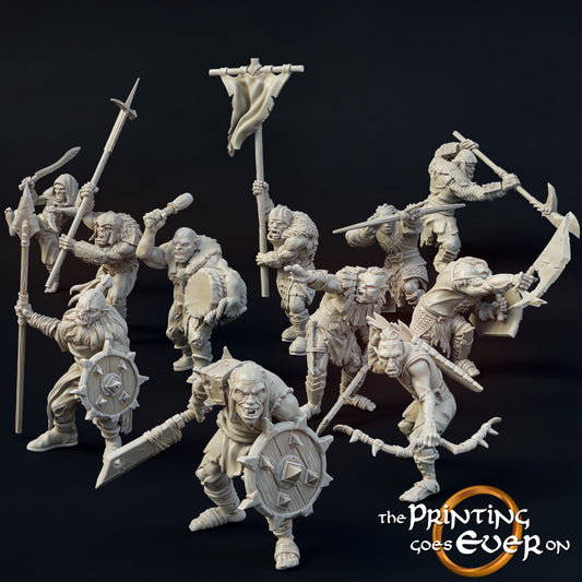Orc Warband of Torr Mislar by The Printing Goes Ever On