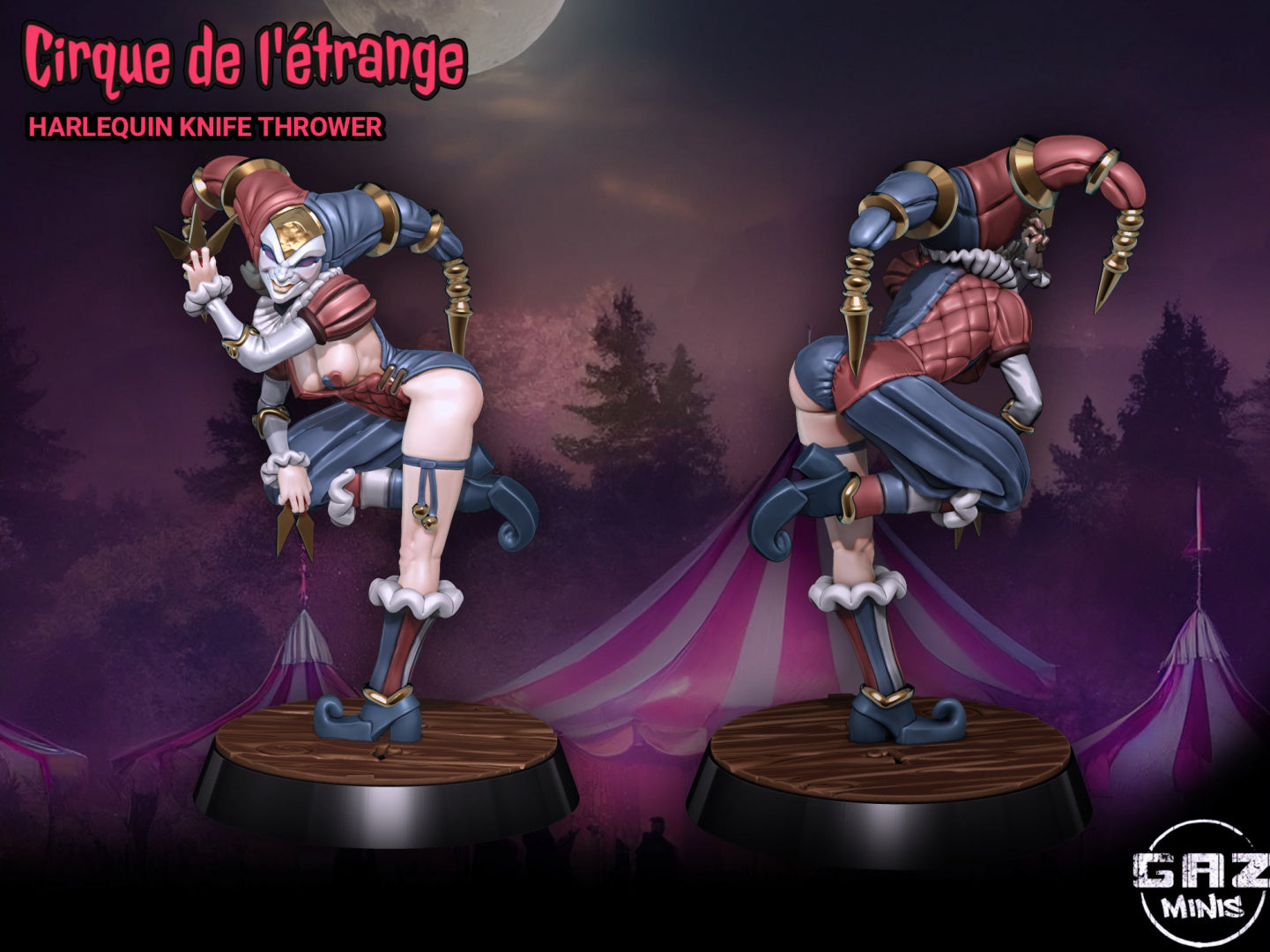 Harlequin Knife Thrower by Gaz Minis