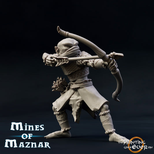 Goblin Archer A of the Mines of Maznar by The Printing Goes Ever On