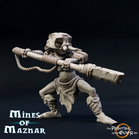Goblin Spearman A of the Mines of Maznar by The Printing Goes Ever On