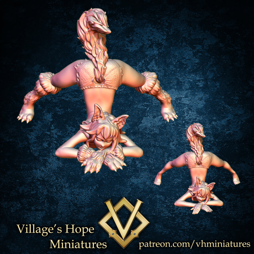 Sexy Guild Mate Wolf Girl by Village's Hope Miniatures