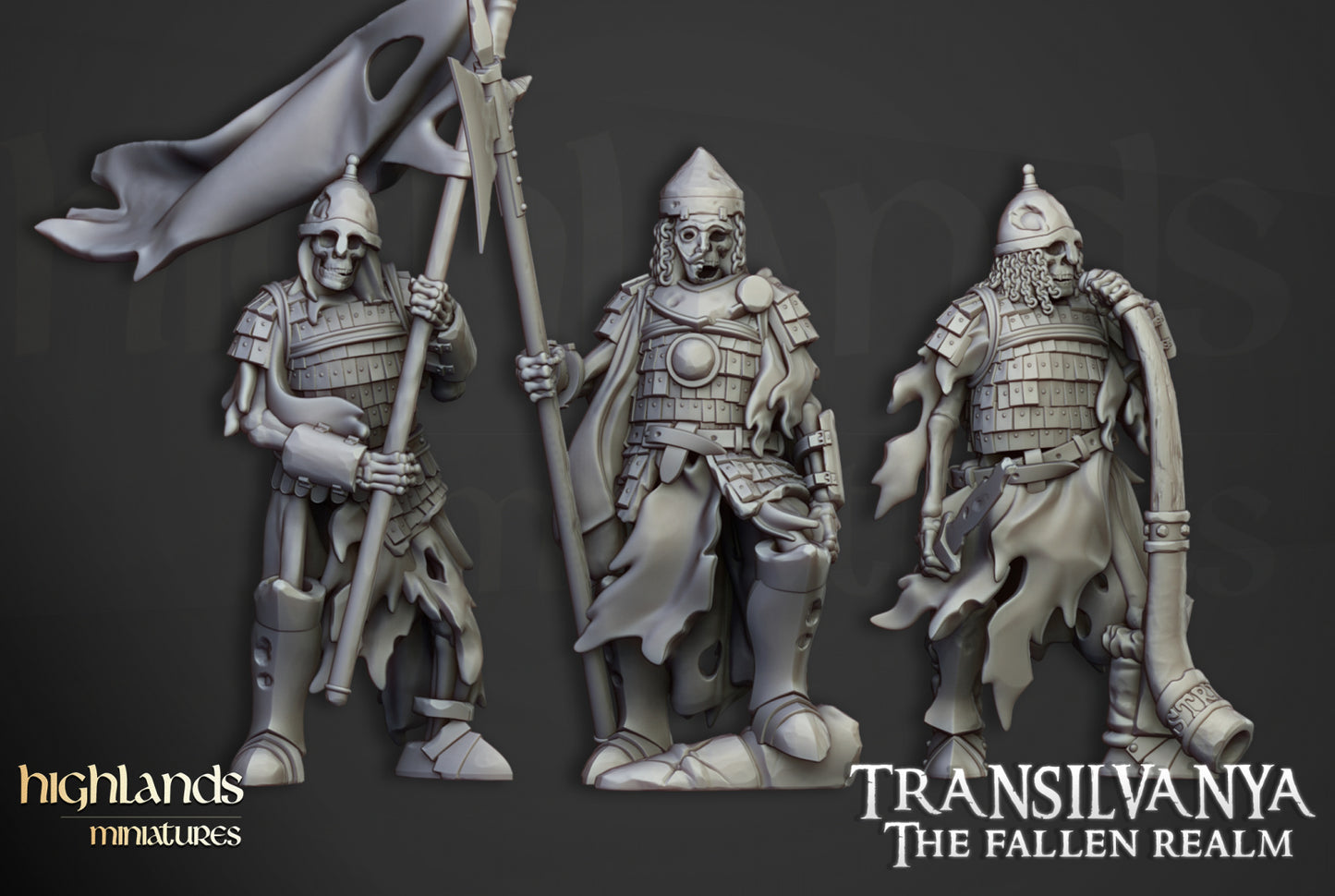 Skeleton Boyar Guards with Swords by Highlands Miniatures